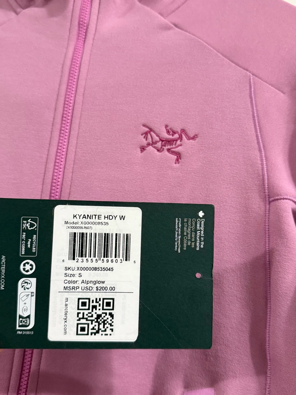 Arc’teryx Women’s Kyanite Hoody Alpenglow Pink Size S Like New Authentic